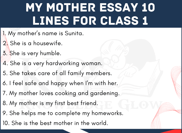 My Mother Essay 10 Lines for Class 1