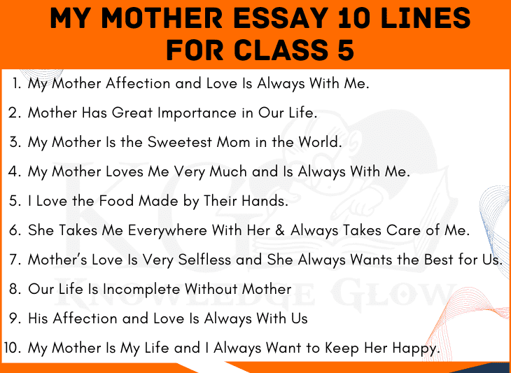 My Mother Essay 10 Lines for Class 5