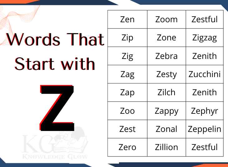 Words That Start with Z